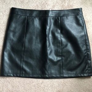 Faux Leather Skirt